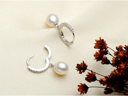 14 Natural freshwater pearl popular accessory ear buckles stylish and elegant jewelry earring