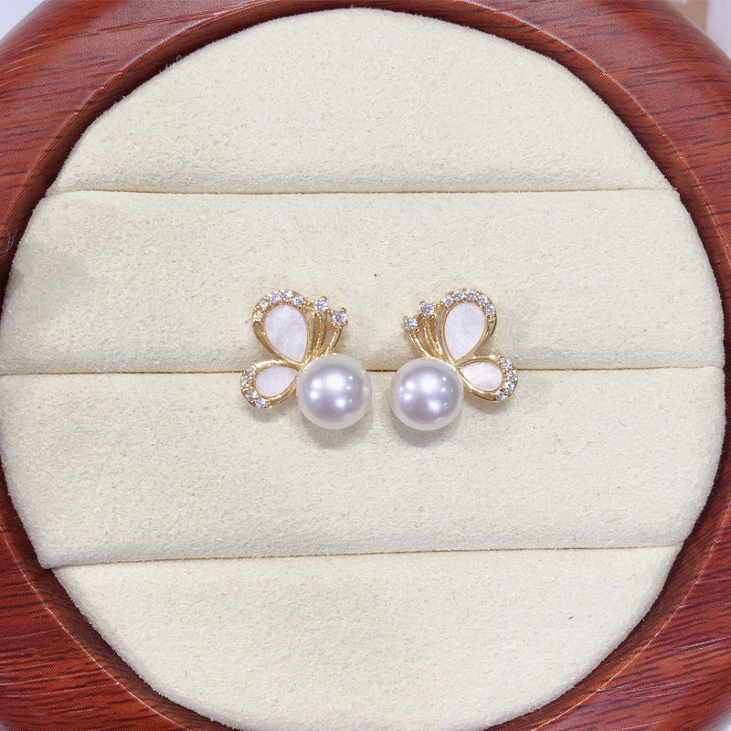 77 Natural Freshwater Pearl Earrings, Fashionable Best-Selling Styles, Dazzling Fireworks Pearl Earrings, Trendy Women's Earrings