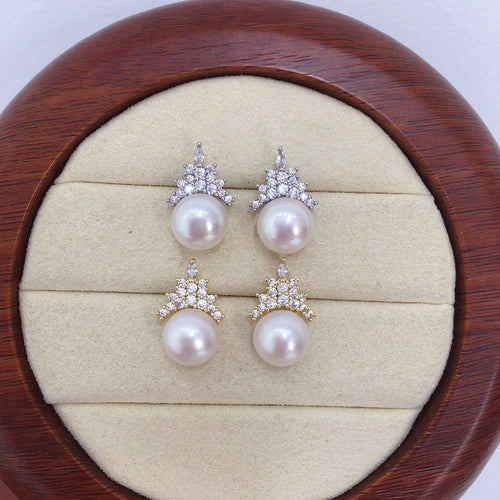 20 Natural freshwater pearl earrings simple fashionable hot selling pearl earrings