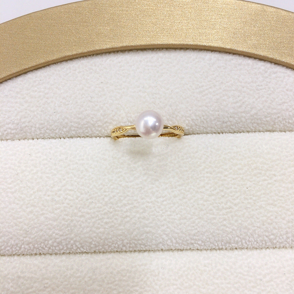 422 - Natural Freshwater Pearl Ring, Bestselling Simple and Elegant Women's Ring, Adjustable Open Ring