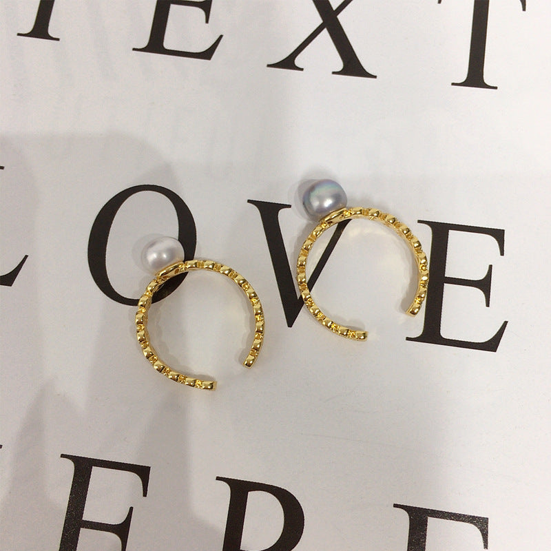 69 Natural freshwater pearl ring Opening ring Fashionable hot selling style Women's ring sparkling small light bulb pearl jewelry