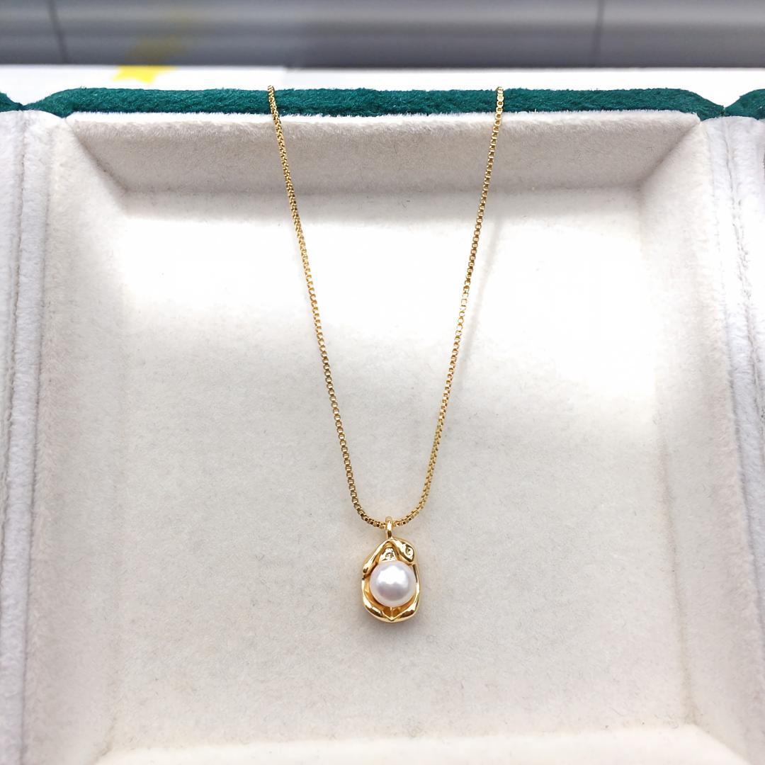 65 Natural freshwater pearl pendant Irregular shaped pearl necklace Minimalist women's jewelry