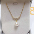 57 Natural Freshwater Pearl Pendant Wave Collarbone Chain Fashionable Micro-Inlaid Zircon Necklace
