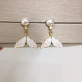 81 Natural freshwater pearl earrings for women with gradient sea salt crushed ice crystals pearl earrings