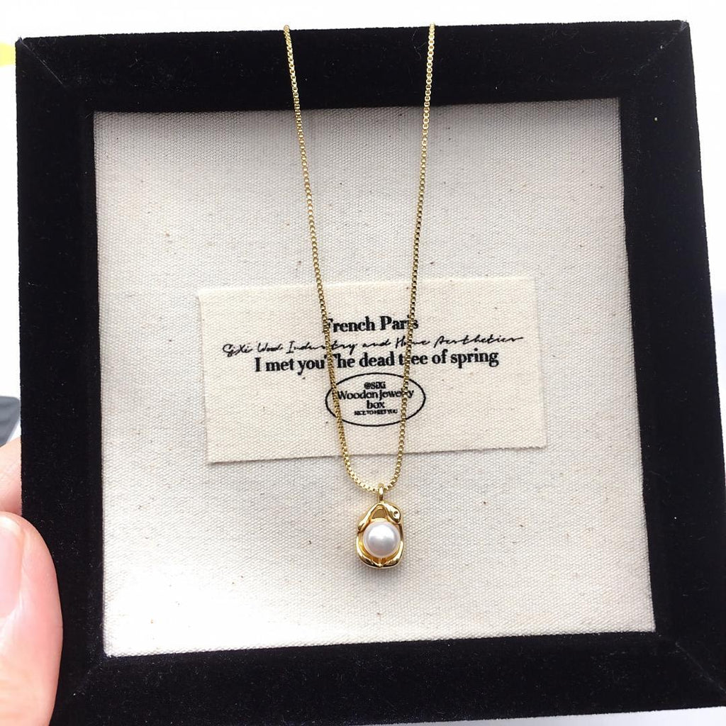 65 Natural freshwater pearl pendant Irregular shaped pearl necklace Minimalist women's jewelry
